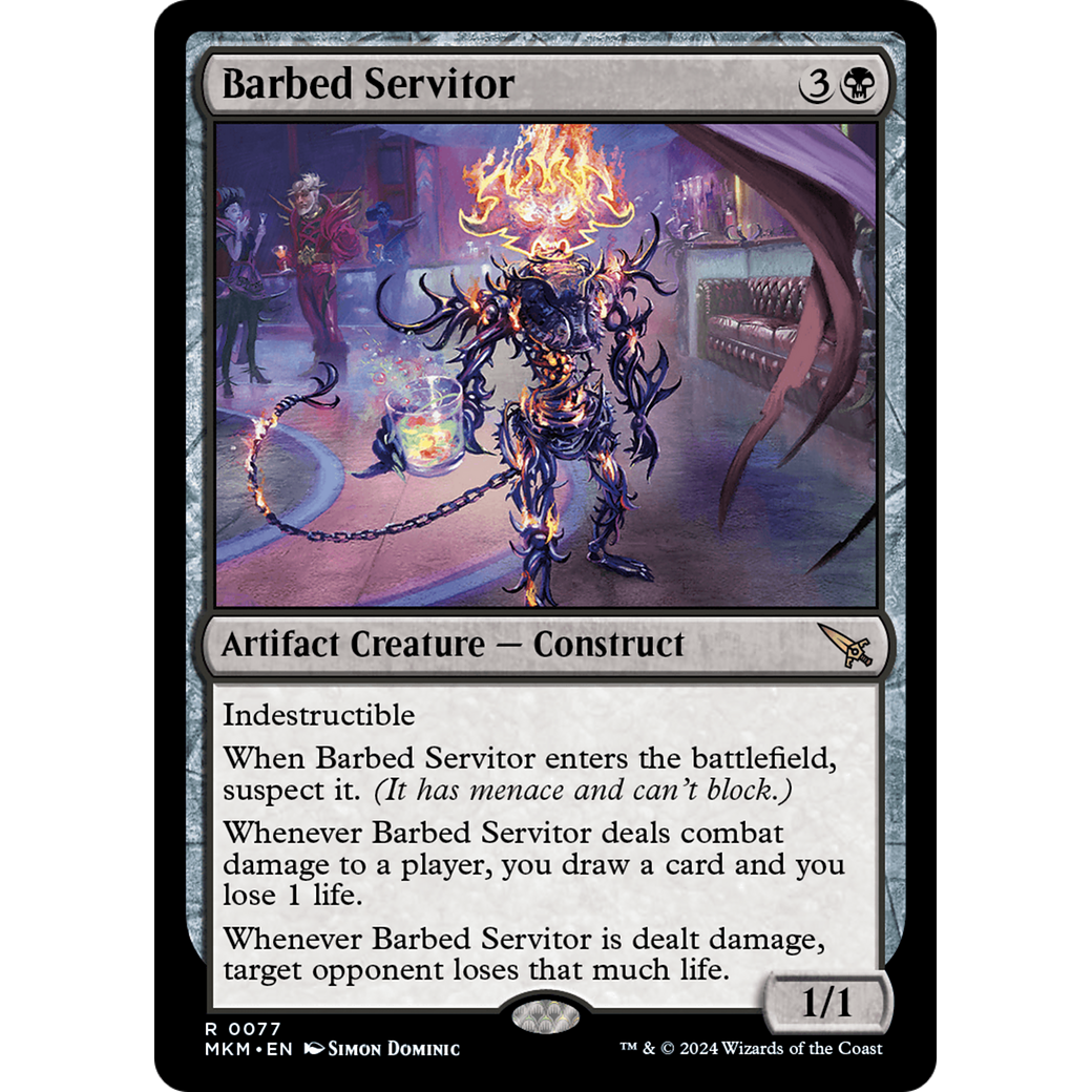 Barbed Servitor (MKM-077) - Murders at Karlov Manor Foil