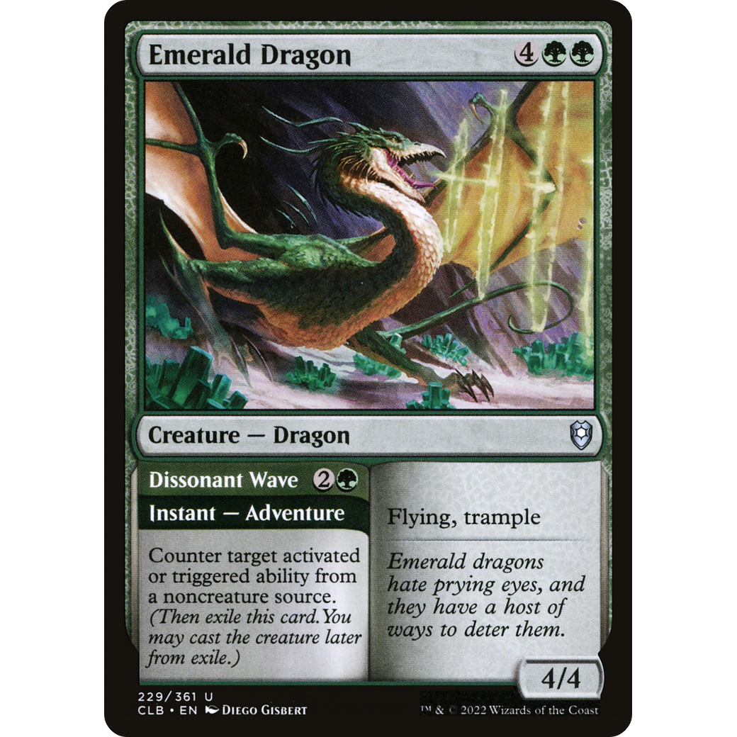 Emerald Dragon (CLB-229) - Commander Legends: Battle for Baldur's Gate