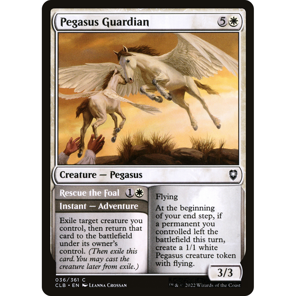 Pegasus Guardian // Rescue the Foal (CLB-036) - Commander Legends: Battle for Baldur's Gate