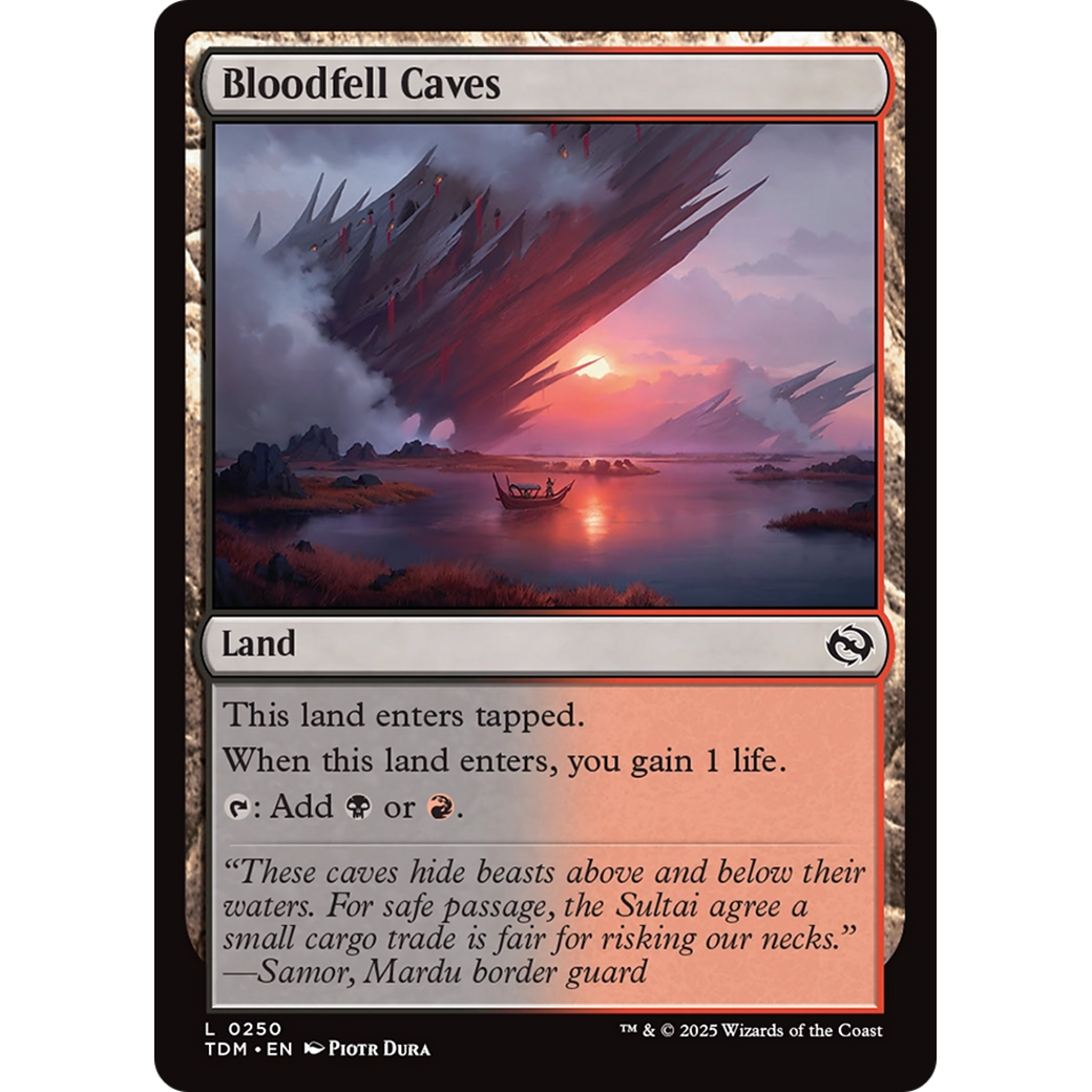 Bloodfell Caves (TDM-250) - Tarkir: Dragonstorm Foil