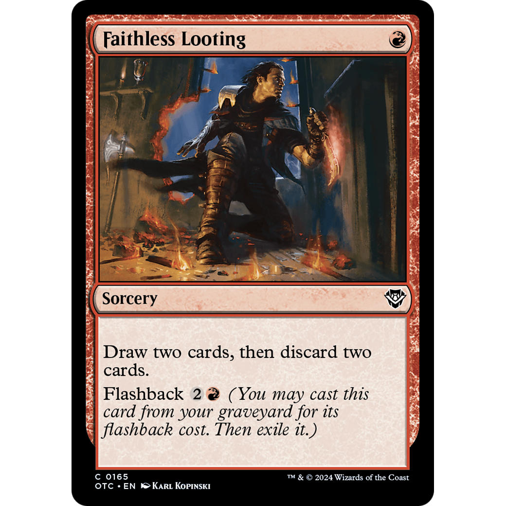 Faithless Looting (OTC-165) - Outlaws of Thunder Junction Commander
