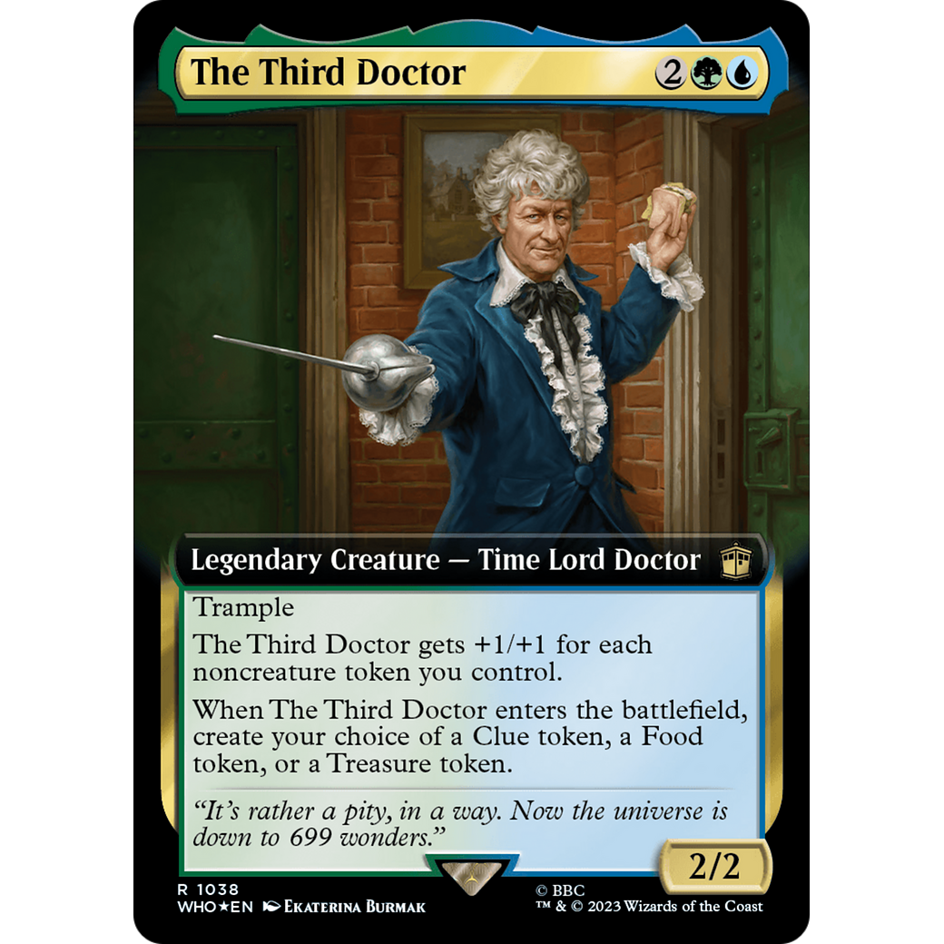 The Third Doctor (Extended Art) (Surge Foil) (WHO-1038) - Doctor Who: (Extended Art) Foil