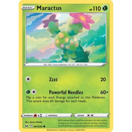 Maractus 7/202 - SWSH01 Sword & Shield Base Set Reverse Holofoil