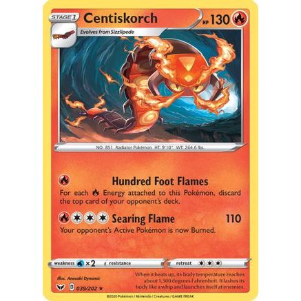 Centiskorch 39/202 - SWSH01 Sword & Shield Base Set