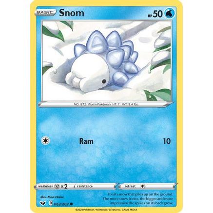 Snom 63/202 - SWSH01 Sword & Shield Base Set Reverse Holofoil