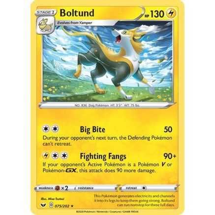 Boltund (075) 75/202 - SWSH01 Sword & Shield Base Set Holofoil