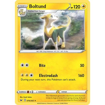 Boltund (076) 76/202 - SWSH01 Sword & Shield Base Set Holofoil
