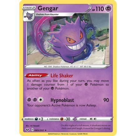 Gengar 85/202 - SWSH01 Sword & Shield Base Set Holofoil