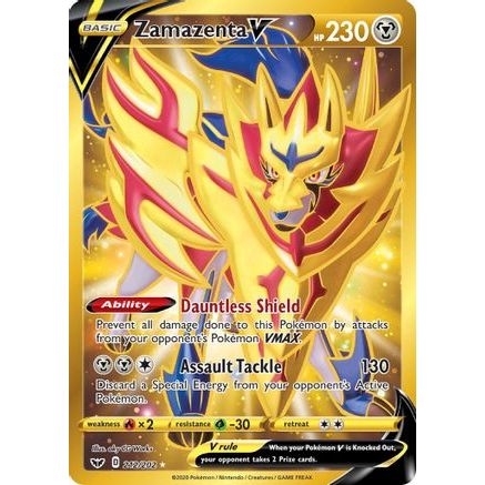 Zamazenta V (Secret) 212/202 - SWSH01 Sword & Shield Base Set Holofoil