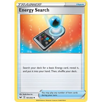 Energy Search 161/202 - SWSH01 Sword & Shield Base Set Reverse Holofoil