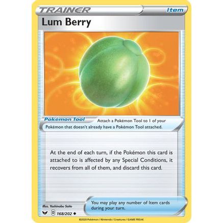 Lum Berry 168/202 - SWSH01 Sword & Shield Base Set Reverse Holofoil