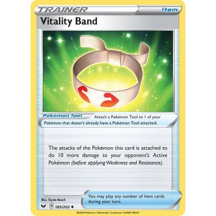 Vitality Band 185/202 - SWSH01 Sword & Shield Base Set Reverse Holofoil