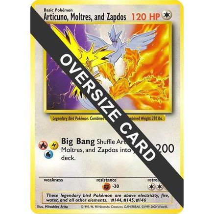 Articuno, Moltres, and Zapdos (Warner Bros. Promo) - Jumbo Cards