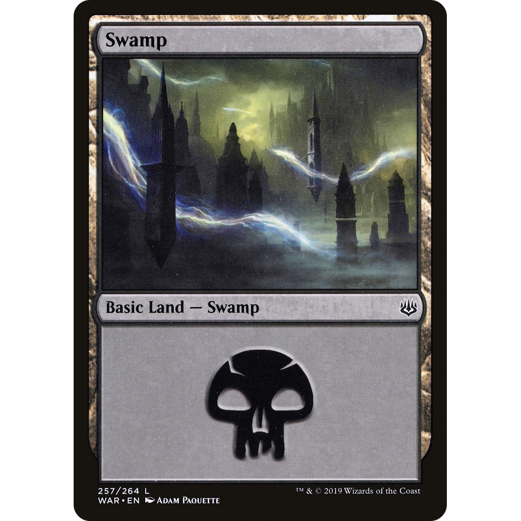 Swamp (257) (WAR-257) - War of the Spark Foil