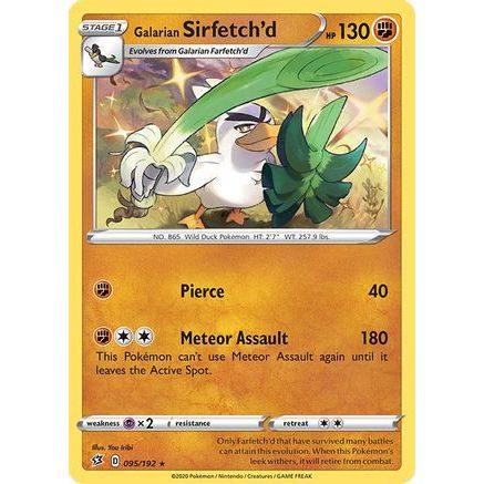 Galarian Sirfetch'd 95/192 - SWSH02 Rebel Clash Reverse Holofoil