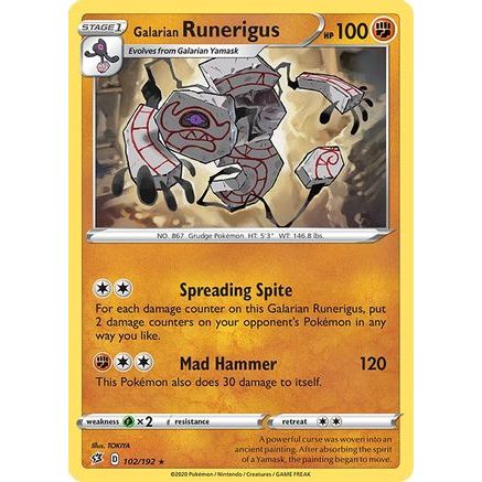 Galarian Runerigus 102/192 - SWSH02 Rebel Clash