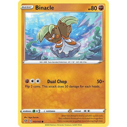 Binacle 103/192 - SWSH02 Rebel Clash Reverse Holofoil
