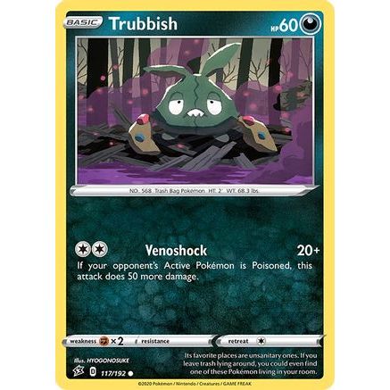 Trubbish 117/192 - SWSH02 Rebel Clash Reverse Holofoil