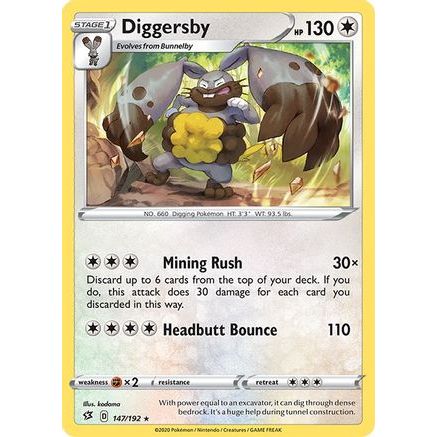 Diggersby 147/192 - SWSH02 Rebel Clash Reverse Holofoil