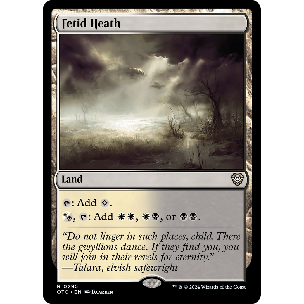 Fetid Heath (OTC-295) - Outlaws of Thunder Junction Commander