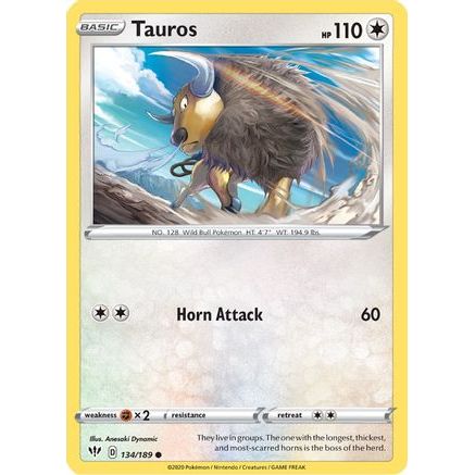 Tauros 134/189 - SWSH03 Darkness Ablaze