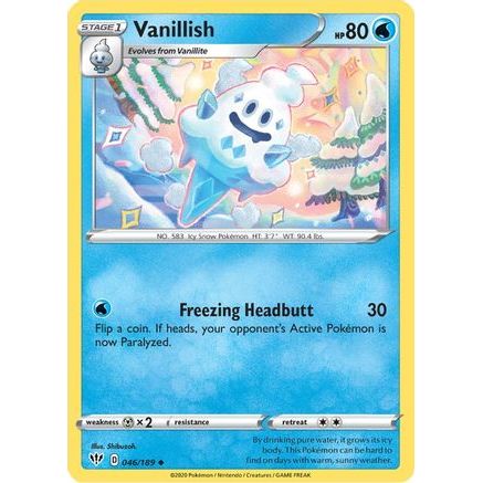 Vanillish 46/189 - SWSH03 Darkness Ablaze Reverse Holofoil