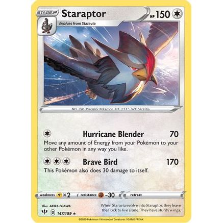 Staraptor 147/189 - SWSH03 Darkness Ablaze