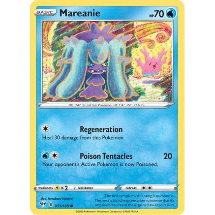 Mareanie 51/189 - SWSH03 Darkness Ablaze Reverse Holofoil