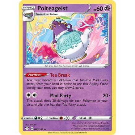 Polteageist 83/189 - SWSH03 Darkness Ablaze