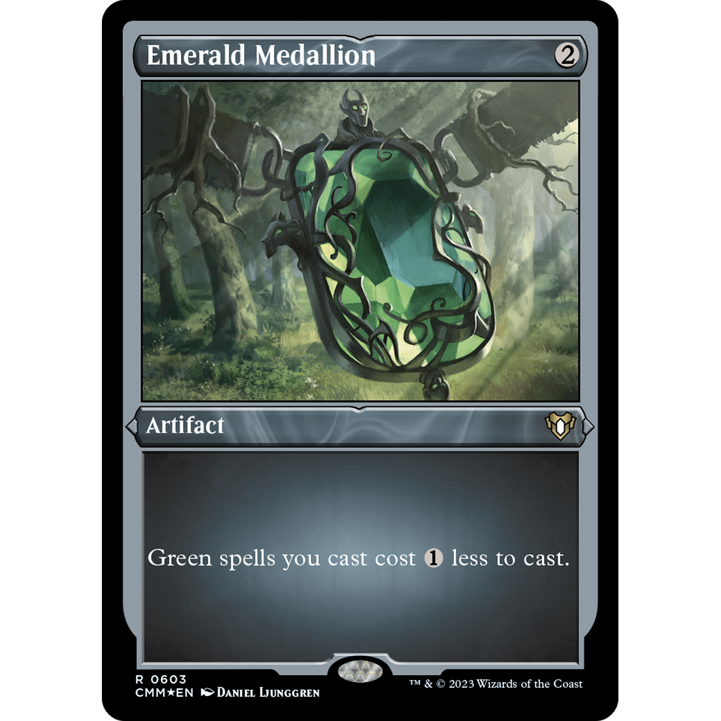 Emerald Medallion (CMM-603) - Commander Masters Etched Foil