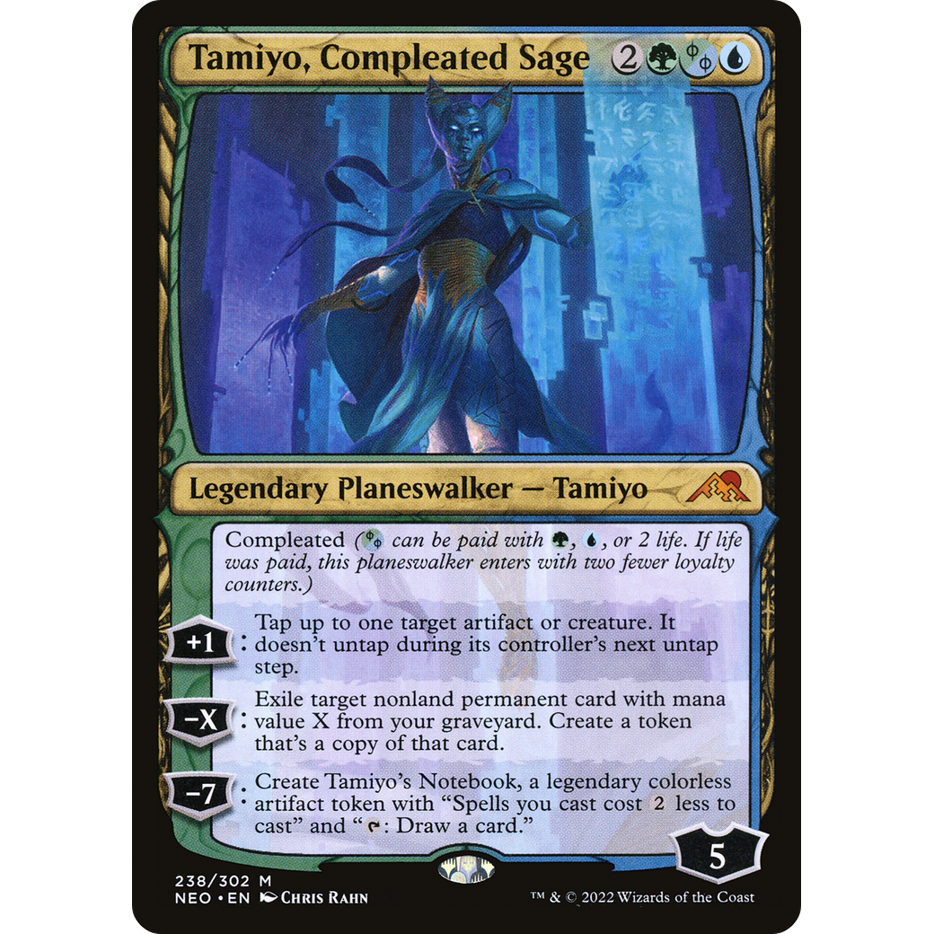 Tamiyo, Compleated Sage (NEO-238) - Kamigawa: Neon Dynasty Foil