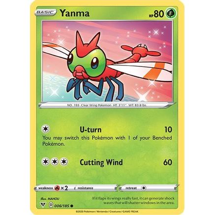 Yanma 6/185 - SWSH04 Vivid Voltage Reverse Holofoil