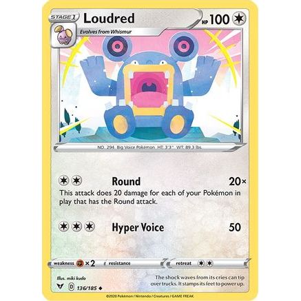 Loudred 136/185 - SWSH04 Vivid Voltage