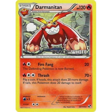 Darmanitan - 25/114 (Prerelease) 25 - Black and White Promos Holofoil