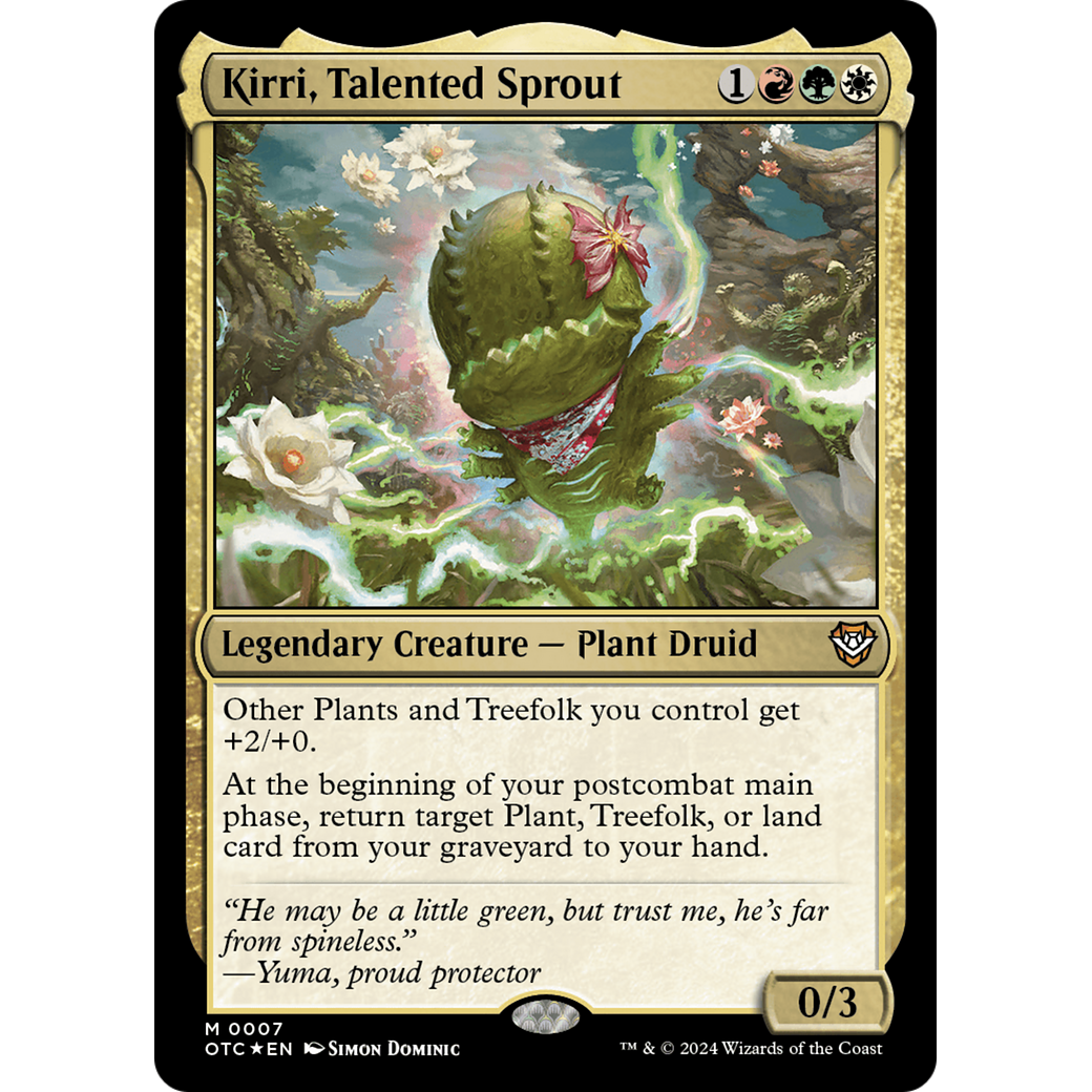 Kirri, Talented Sprout (OTC-007) - Outlaws of Thunder Junction Commander Foil
