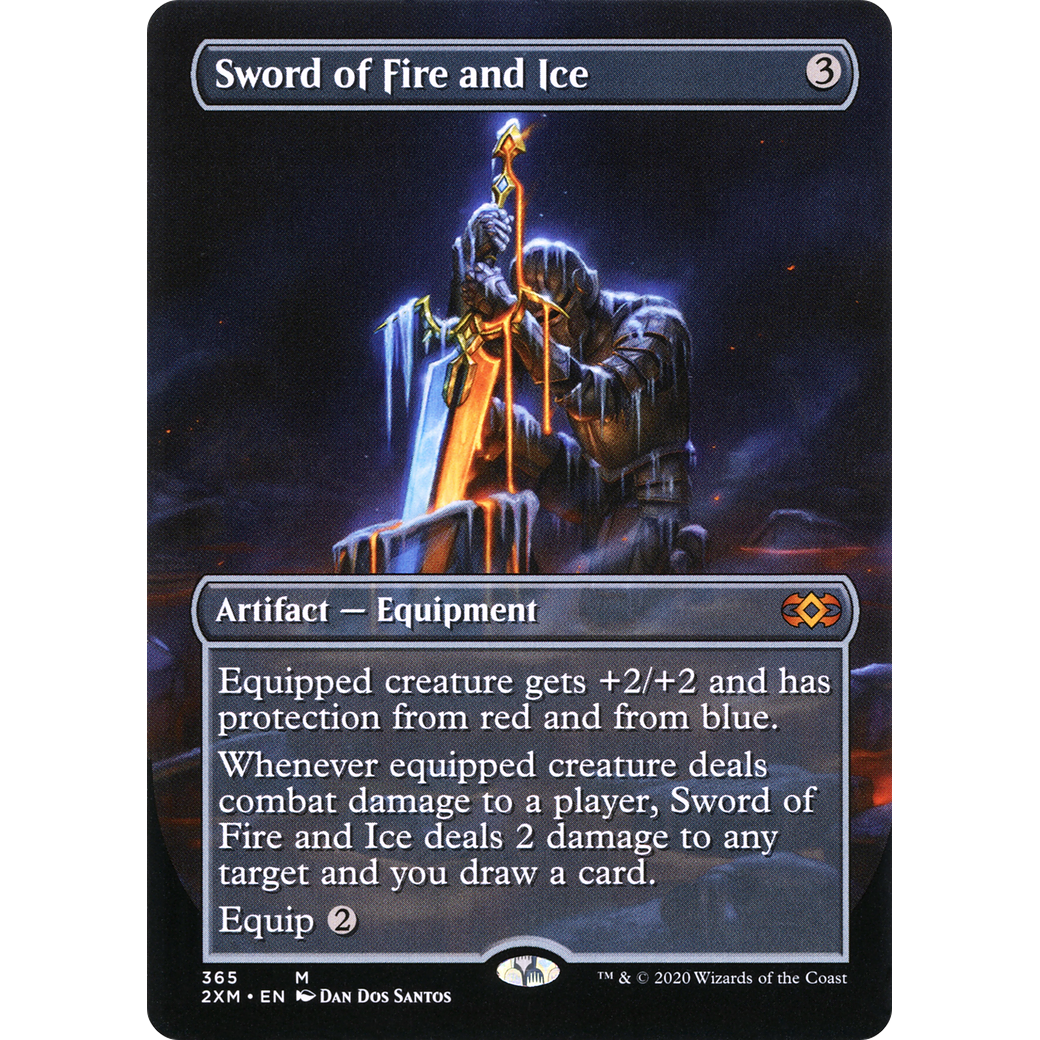 Sword of Fire and Ice (Borderless) (2XM-365) - Double Masters (Borderless) Foil