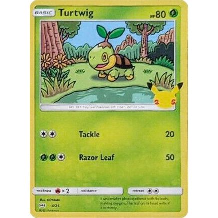 Turtwig - 4/25 4/25 - McDonalds 25th Anniversary Promos Holofoil