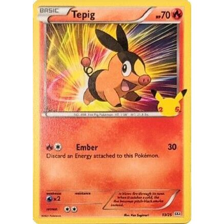 Tepig - 13/25 13/25 - McDonalds 25th Anniversary Promos