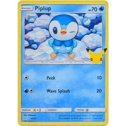 Piplup - 20/25 20/25 - McDonalds 25th Anniversary Promos Holofoil