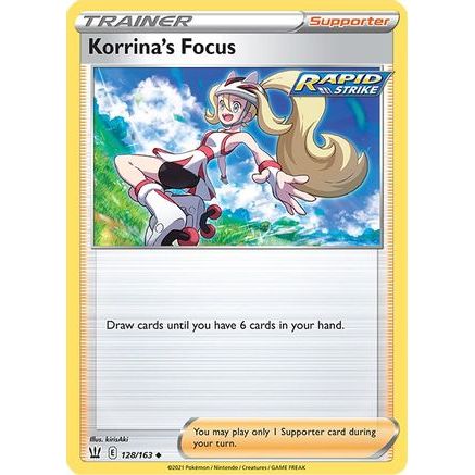 Korrina's Focus 128/163 - SWSH05 Battle Styles Reverse Holofoil