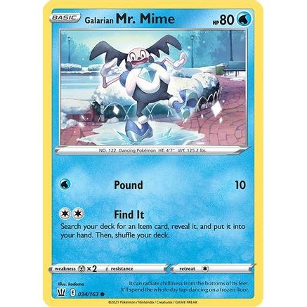 Galarian Mr. Mime 34/163 - SWSH05 Battle Styles