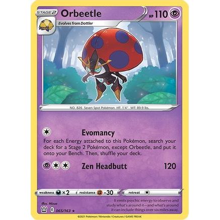 Orbeetle 65/163 - SWSH05 Battle Styles Reverse Holofoil