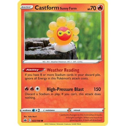 Castform Sunny Form 22/198 - SWSH06 Chilling Reign