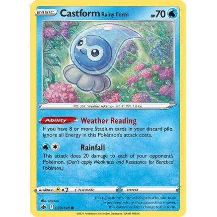 Castform Rainy Form 33/198 - SWSH06 Chilling Reign