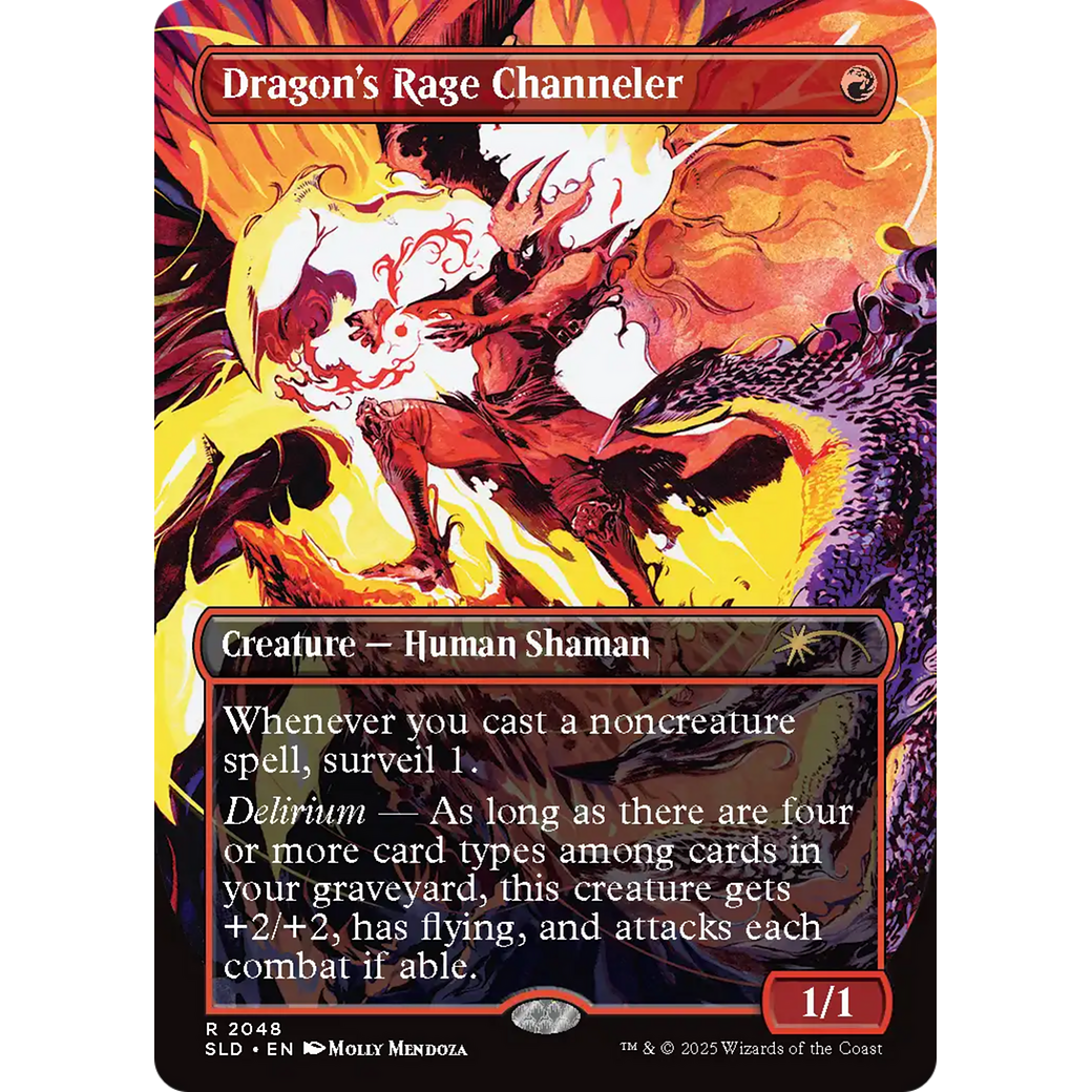 Dragon's Rage Channeler (2048) (Rainbow Foil) (SLD-2048) - Secret Lair Drop (Borderless) Foil
