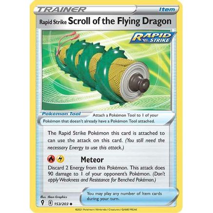 Rapid Strike Scroll of the Flying Dragon 153/203 - SWSH07 Evolving Skies