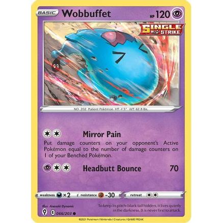 Wobbuffet 66/203 - SWSH07 Evolving Skies Reverse Holofoil
