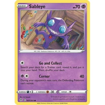 Sableye 67/203 - SWSH07 Evolving Skies Reverse Holofoil