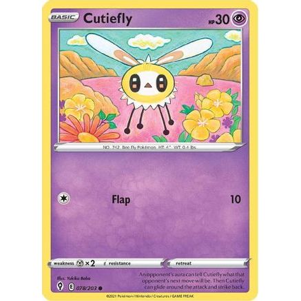 Cutiefly 78/203 - SWSH07 Evolving Skies Reverse Holofoil