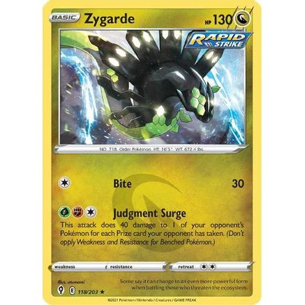 Zygarde 118/203 - SWSH07 Evolving Skies Reverse Holofoil